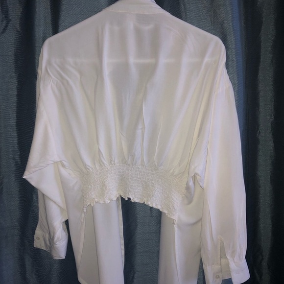 Bishop + Young -L- Crisp White Shirt elastic back- full sleeve- new or like new - Picture 12 of 14